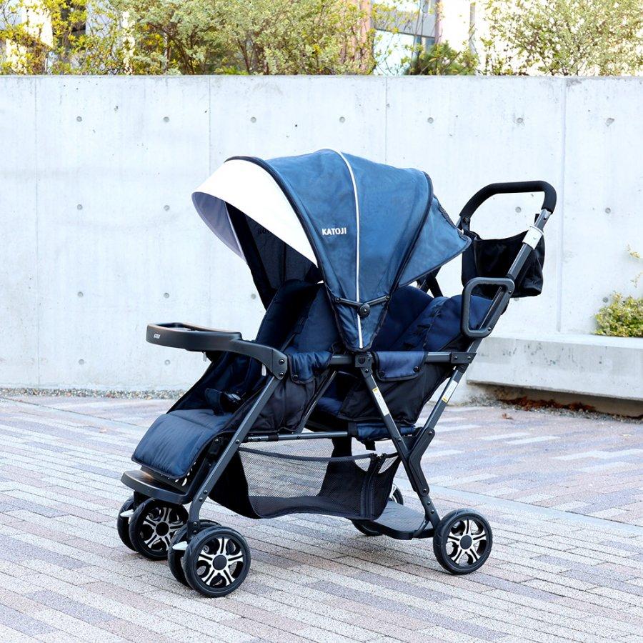 カトージ（KATOJI） ベビーカー ベビーカー 二人でゴー（ネイビー）3点