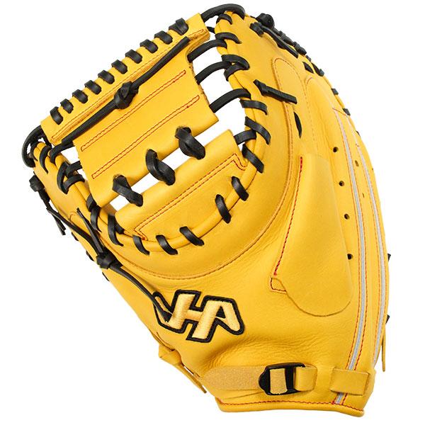 軟式野球 左投 キャッチャーミット ハタケヤマ 捕手 大人 黄色