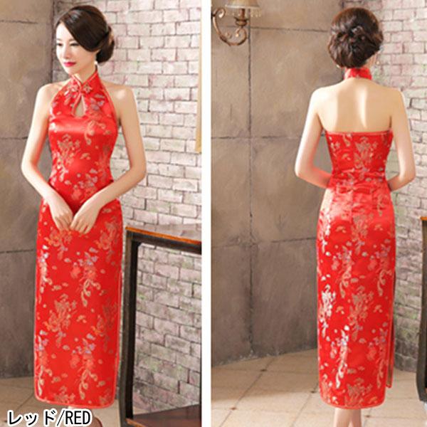 チャイナドレス ドレス コスプレ 中華 イベント 鳳凰 ドラゴン 龍 刺繍