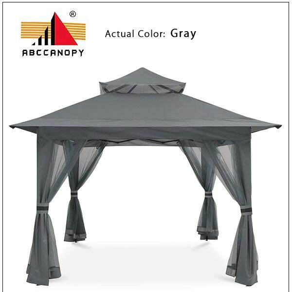 ABCCANOPY ガゼボ テント 3.9×3.9×2.7m パティオ タープ メッシュ