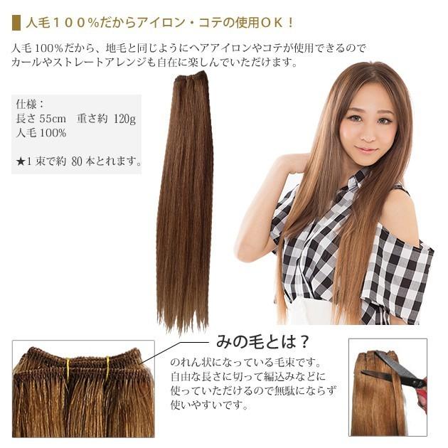 エクステ 編込用 人毛 ssr16 55cm 120g : ウィッグ・エクステ専門店