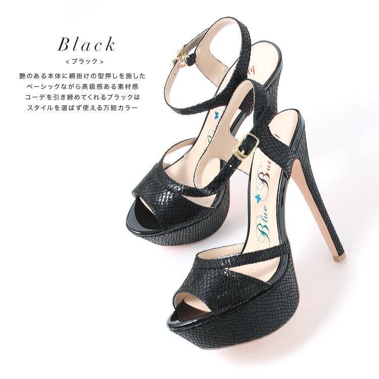 SALE サンダル アンクルストラップ オープントゥ ヒール15cm