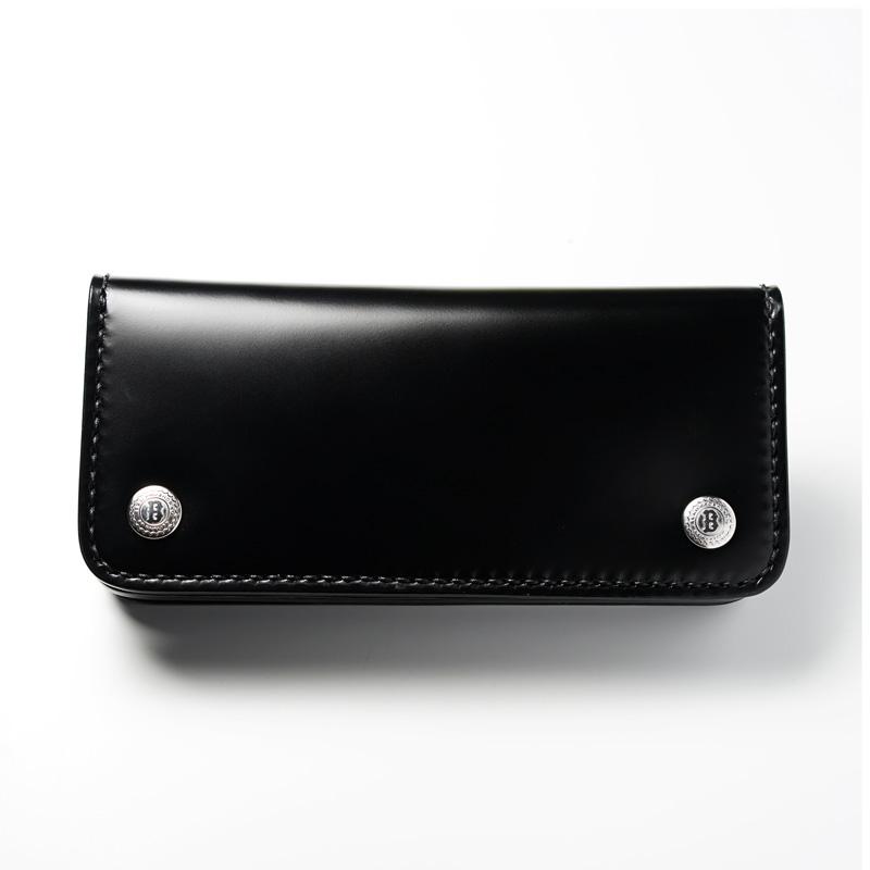 ロングトラッカーズウォレット コードバン 黒 バイカーズウォレット