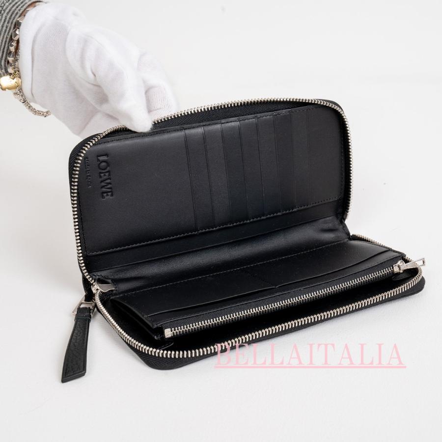 LOEWE（ロエベ） レディース 長財布 グレインカーフ レザー 黒