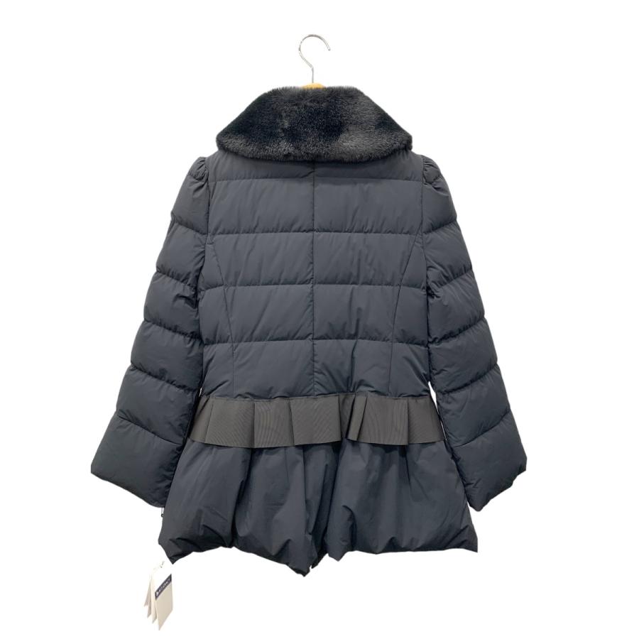 エムズグレイシー 319607 ダウンコート 40 ブラック リボン フェイク