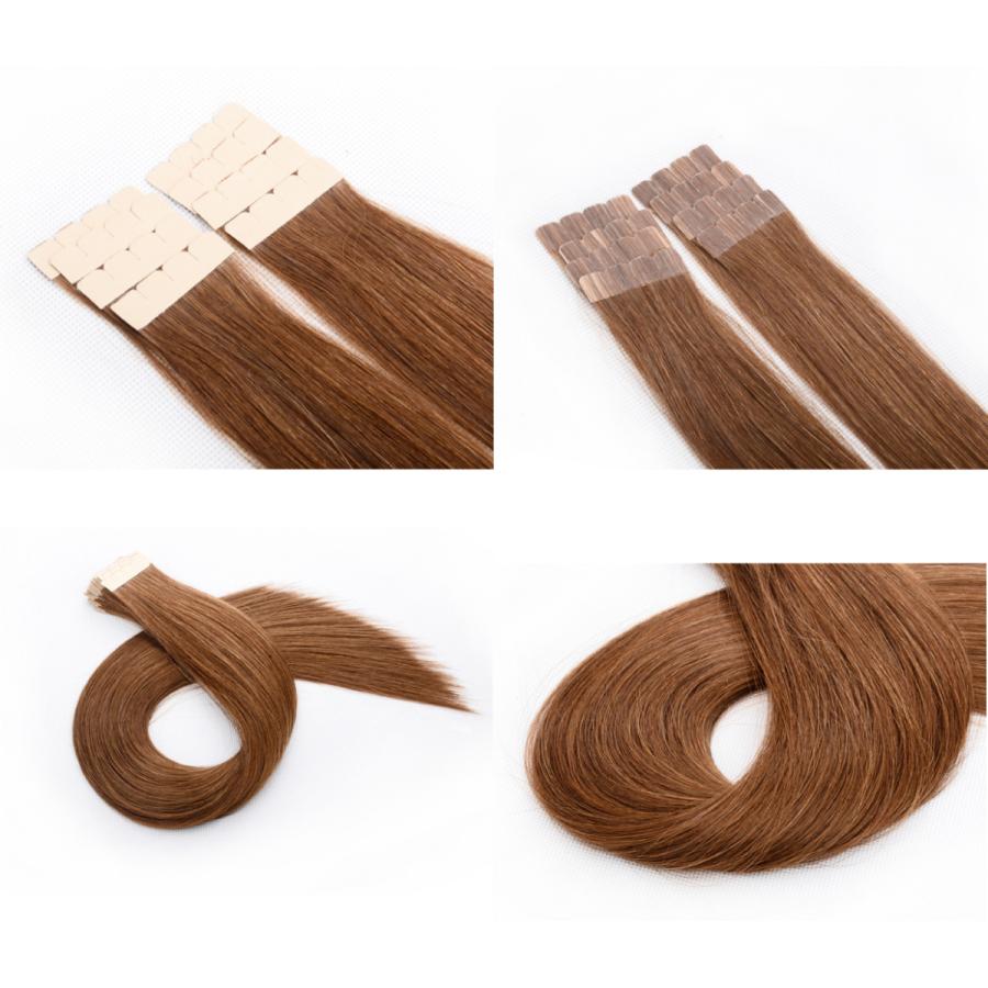 アッシュ ブロンド 金髪 P-613 シール エクステ 人毛 ロング ヘア