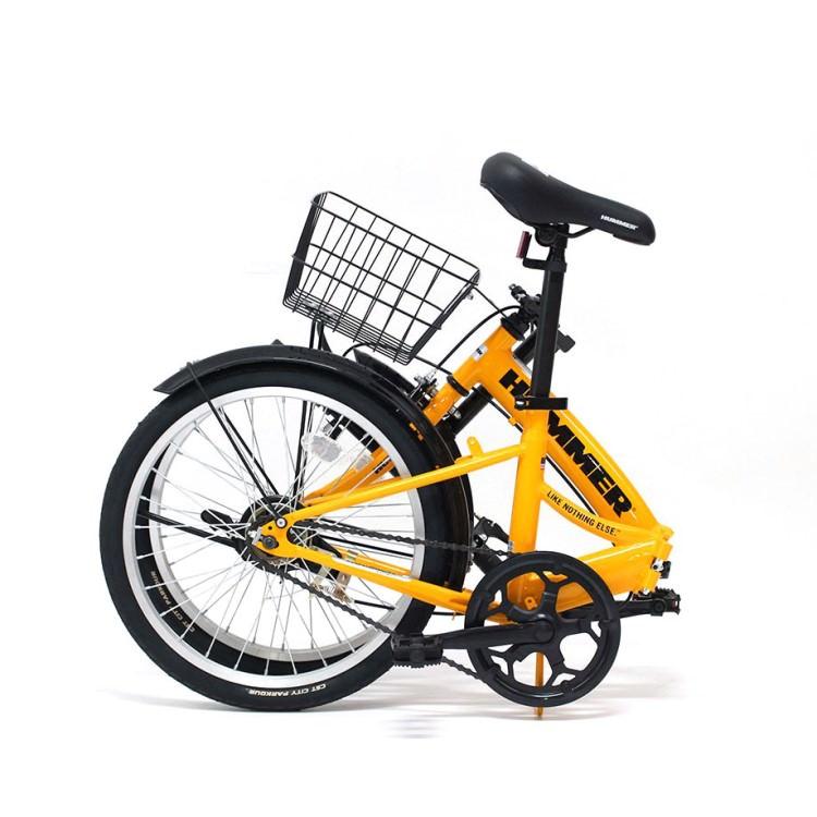 折畳み自転車] HUMMER ハマー｜ノーパンク20インチ折畳自転車YE
