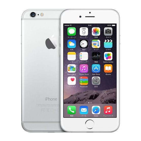 Apple 海外SIMシムフリー版 Apple iPhone6 シルバー(ホワイト白)128GB