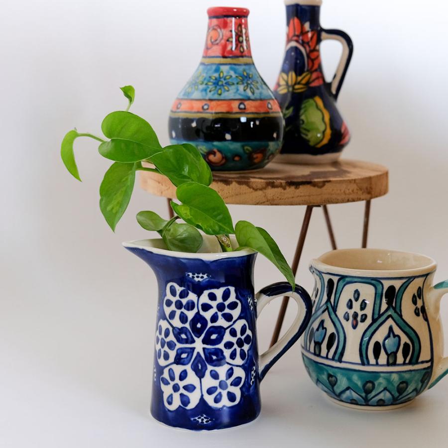 花瓶 おしゃれ インド製 ハンドメイド アート 陶器 | Freaks Pottery