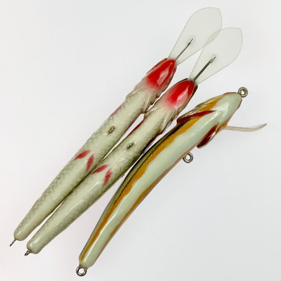 ▽▽ 誠ミノー ハンドメイドルアー 3個まとめ 約11.5cm やや傷や汚れ