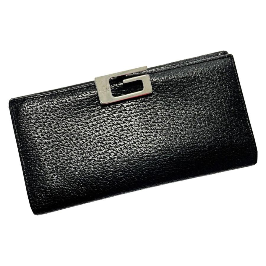 GUCCI（グッチ） 2つ折り長財布 035・1408・2097 ブラック ピグスキン