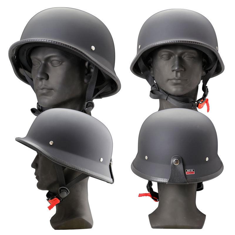 ジャーマン ヘルメット 半キャップ ナチヘル（ホワイト・ブラック