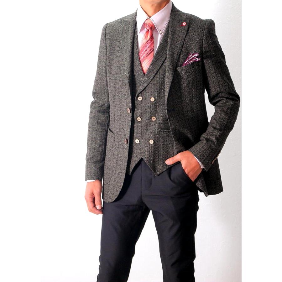 テーラードジャケット ストライプ ブレザー メンズ タイト/スリム