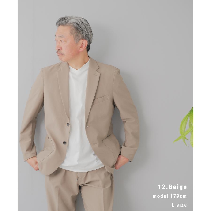 AWC セットアップ メンズ シアサッカー スーツ 夏 ブランド カジュアル