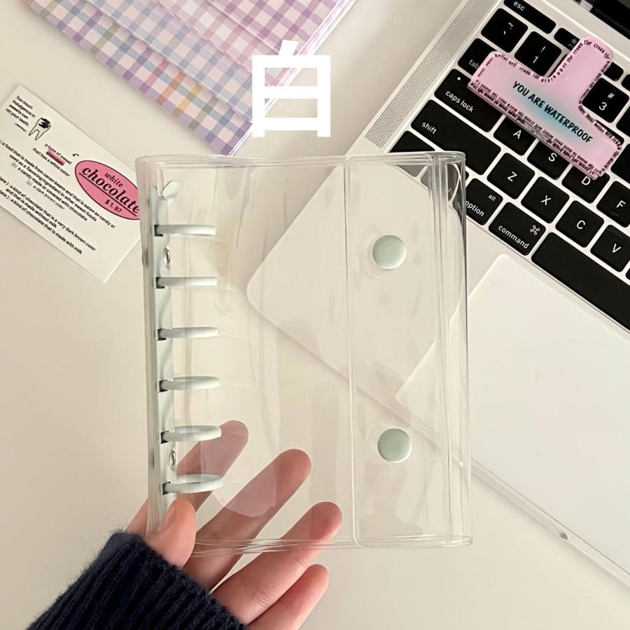 シール帳 バインダー A7サイズ キーホルダー穴付き リフィル 10枚