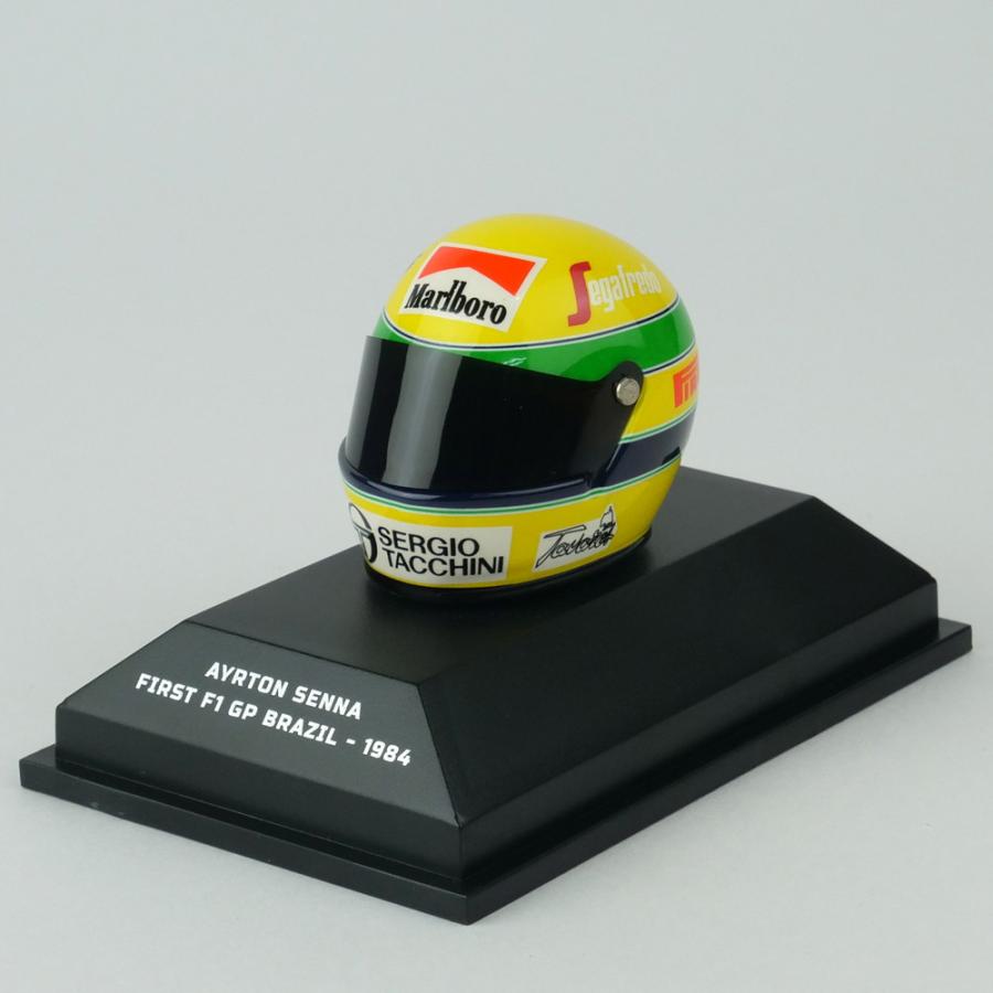 MINICHAMPS 1/8スケール ヘルメット アイルトン・セナ ブラジルGP 1984