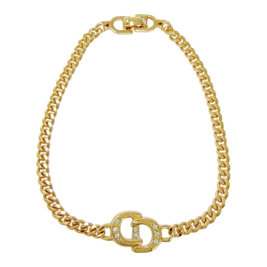 Christian Dior クリスチャンディオール GP ラインストーン CDロゴ