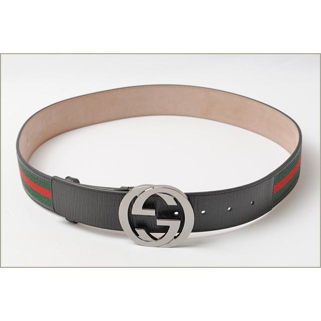 GUCCI（グッチ） ベルト メンズ シェリーライン グリーン/レッド