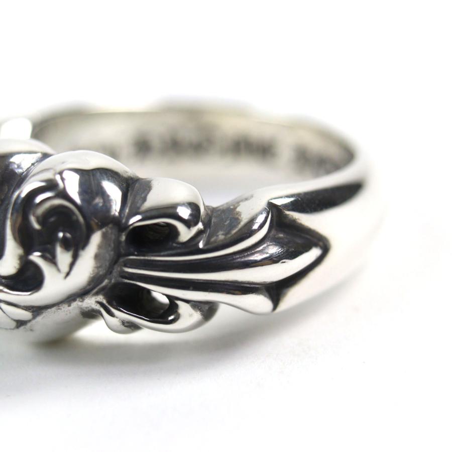 極美品○CHROME HEARTS クロムハーツ フローラルクロスハートリング