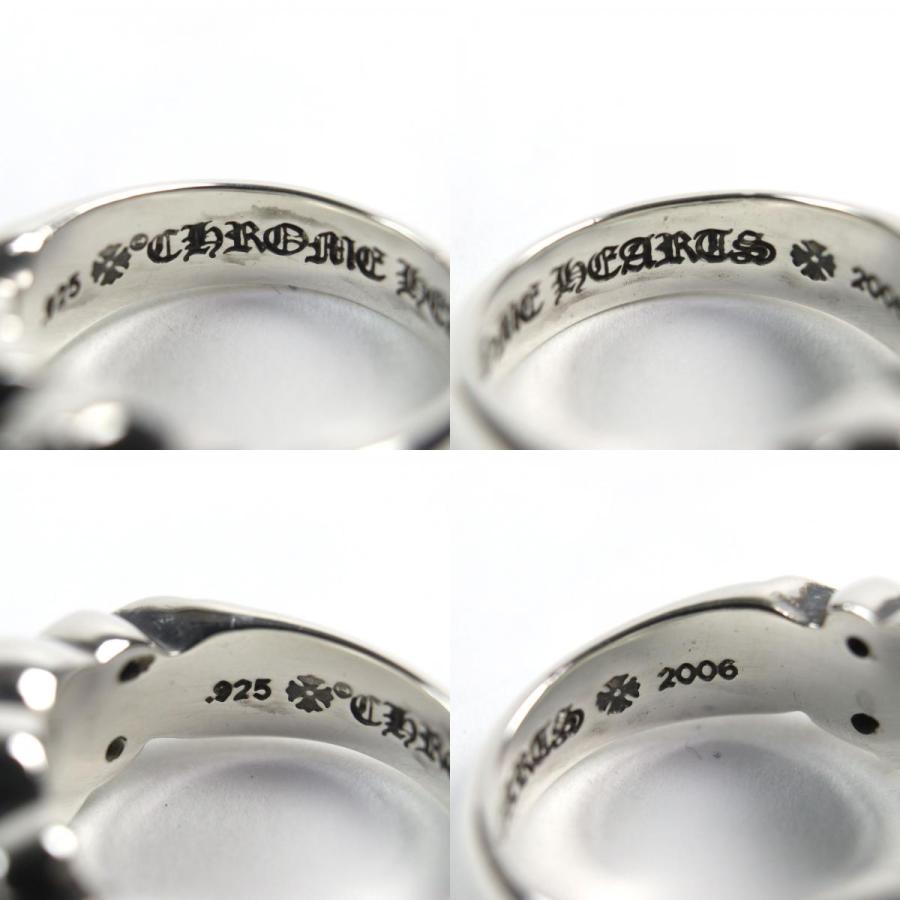 極美品○CHROME HEARTS クロムハーツ フローラルクロスハートリング