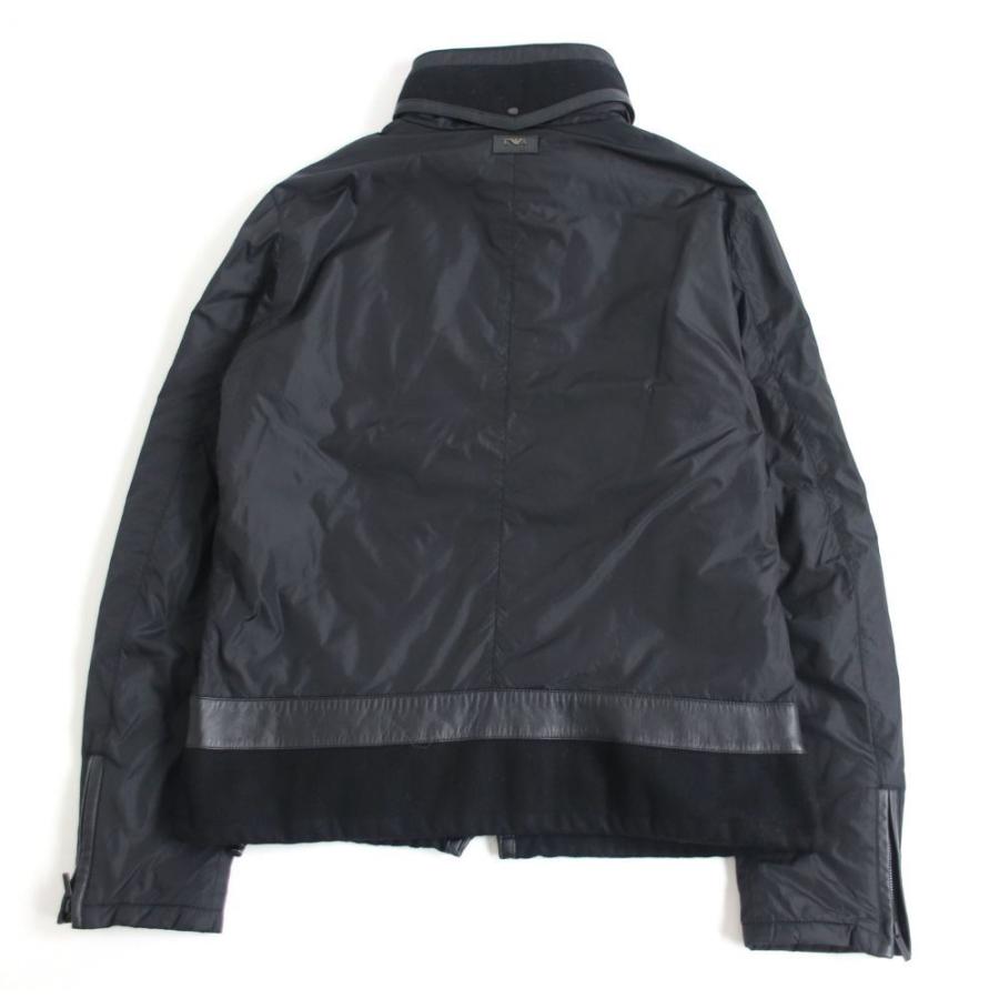 美品□黒タグ EMPORIO ARMANI エンポリオアルマーニ MATT LINE フード