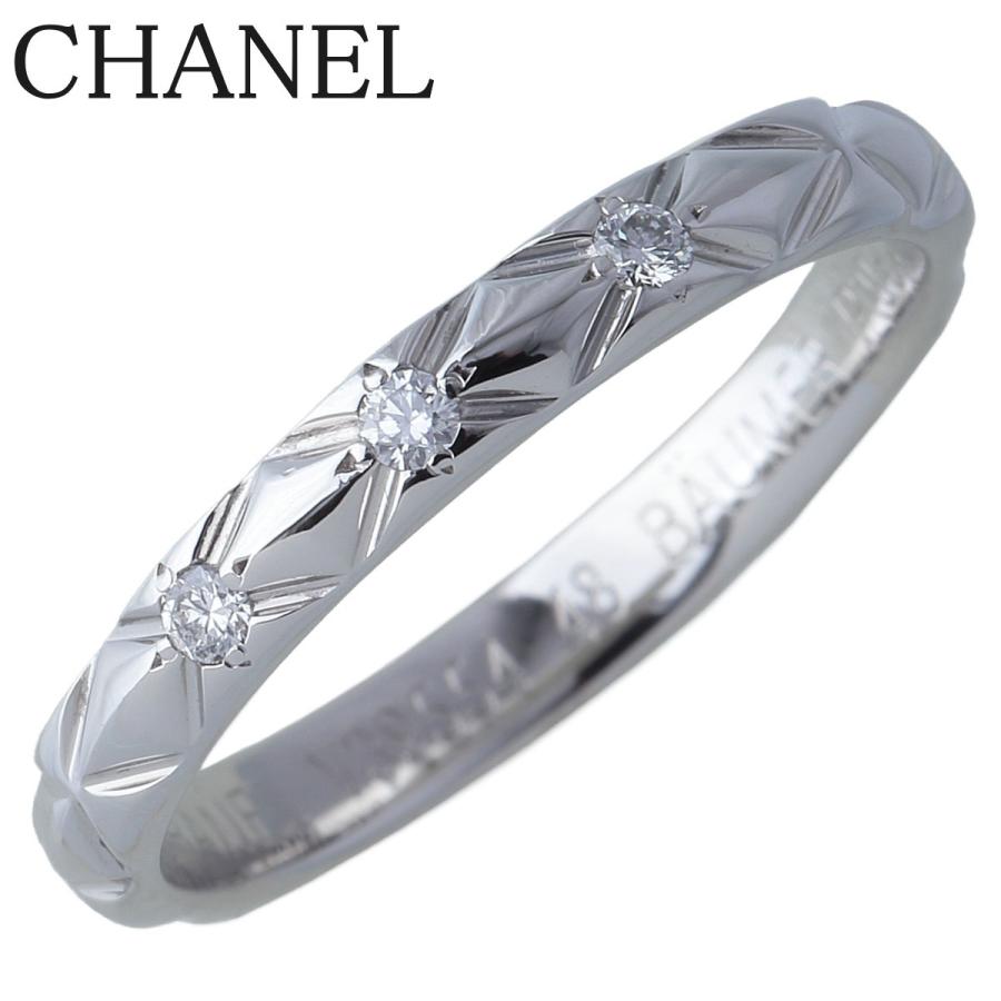 CHANEL（シャネル） マトラッセ ダイヤ リング スモール #48 3PD Pt950