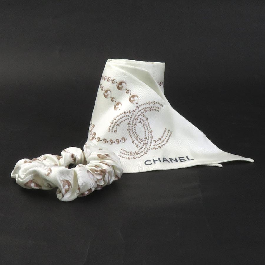 CHANEL（シャネル） スカーフ シュシュ ツイリー シルク ホワイト系