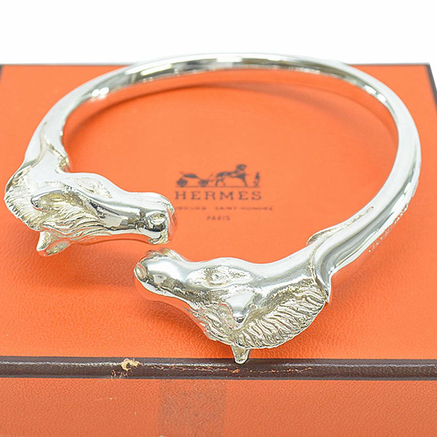 HERMES（エルメス） バングル シュバルホース 真鍮 シルバー 定番人気