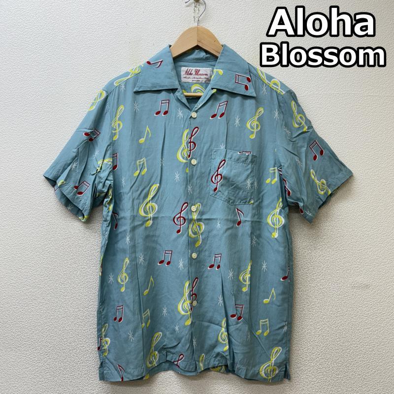 古着 Aloha Blossam アロハ ブロッサム 日本製 SOUNDS GOOD SAX 音符柄