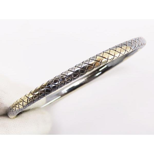 美品 ボッテガ ヴェネタ BOTTEGA VENETA イントレチャート シルバー