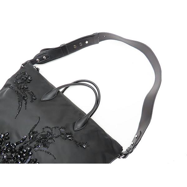 PRADA（プラダ） 新品同様 ナイロン ビーズ刺繍 2WAY ハンドバッグ