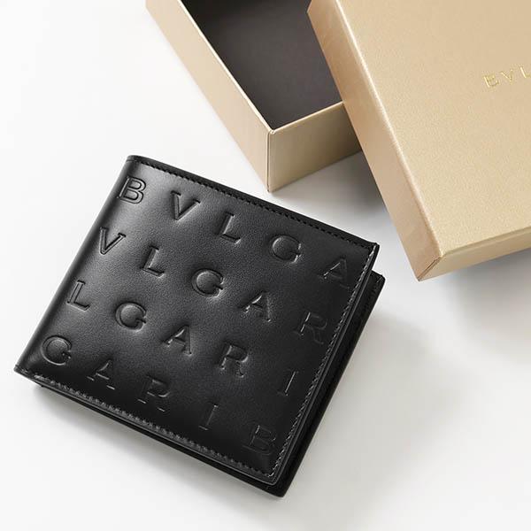 BVLGARI（ブルガリ） 二つ折り財布 ブルガリロゴ ブラック 292714 BLK