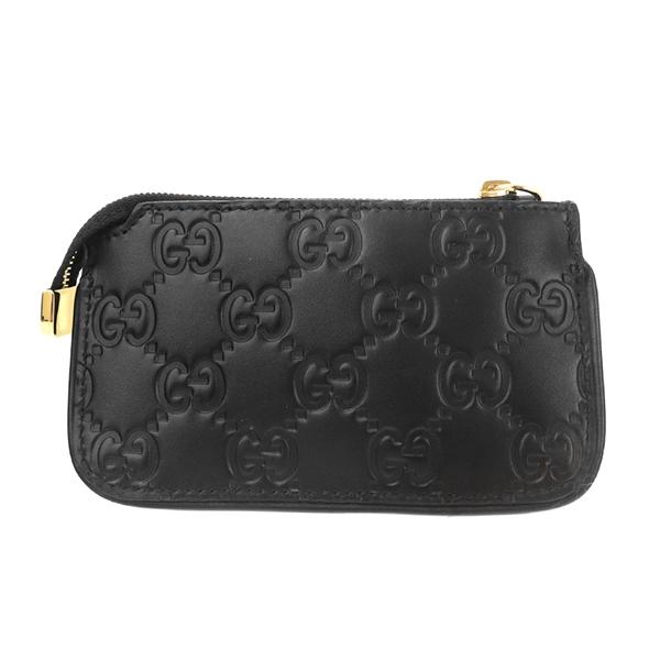 GUCCI（グッチ） 小銭入れ シグネチャー レザー キーリング付き コイン