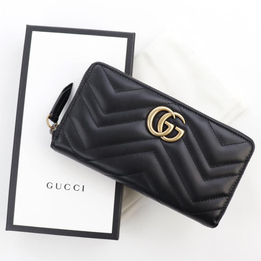 GUCCI（グッチ） 財布 長財布 ラウンドファスナー GGマーモント