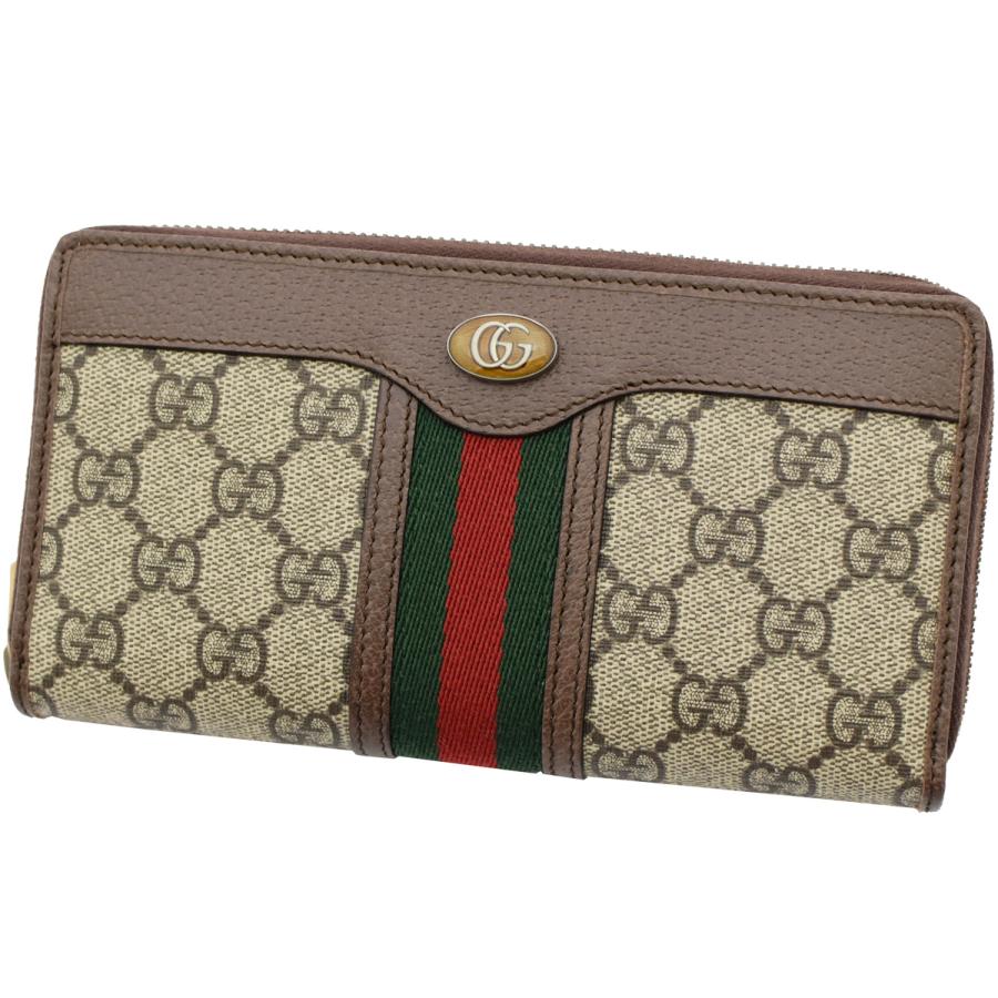 GGキャンバス グッチ 財布 GUCCI ラウンドファスナー長財布 メンズ