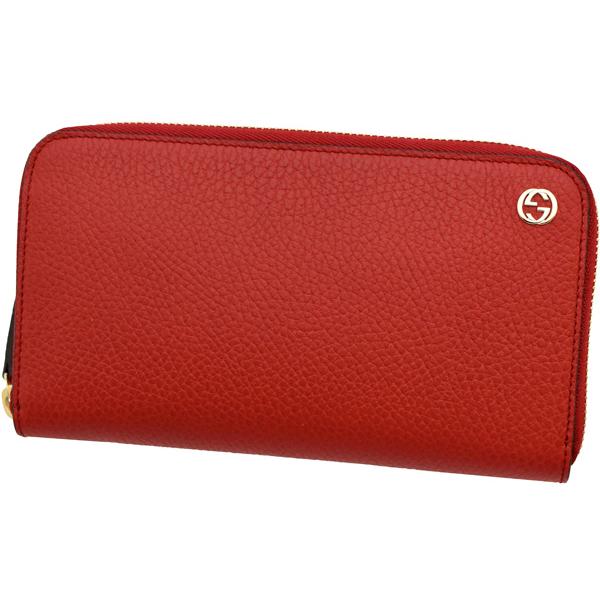 GUCCI（グッチ） 財布 ラウンドファスナー長財布 メンズ レッド 449347