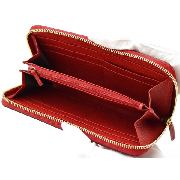 GUCCI（グッチ） 財布 ラウンドファスナー長財布 メンズ レッド 449347