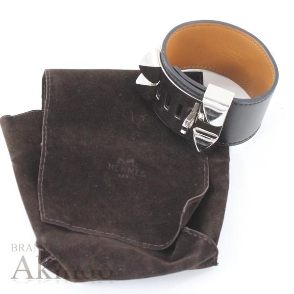 HERMES（エルメス） コリエドシアン ブレスレット バングル 黒ブラック