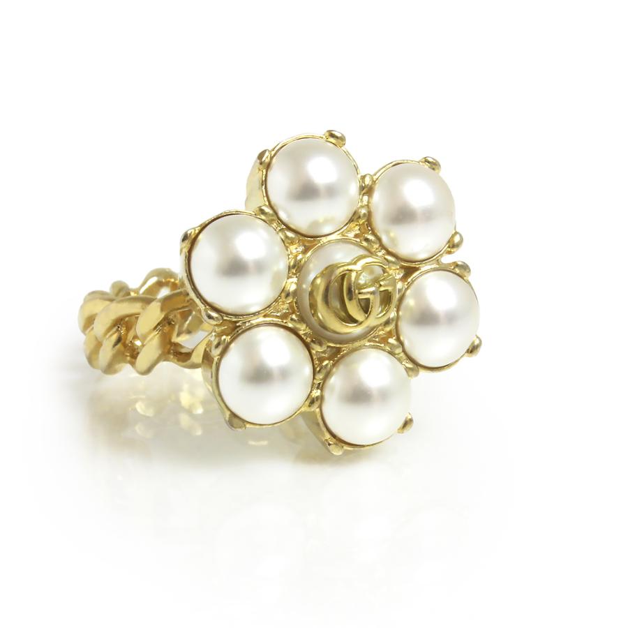 GUCCI（グッチ） （新品・未使用品）グッチ パール ダブルG フラワー