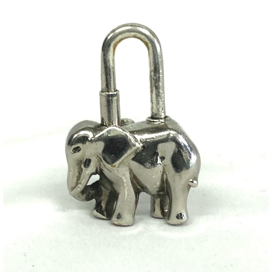 HERMES（エルメス） カデナ チャーム エレファント 象 シルバー メッキ
