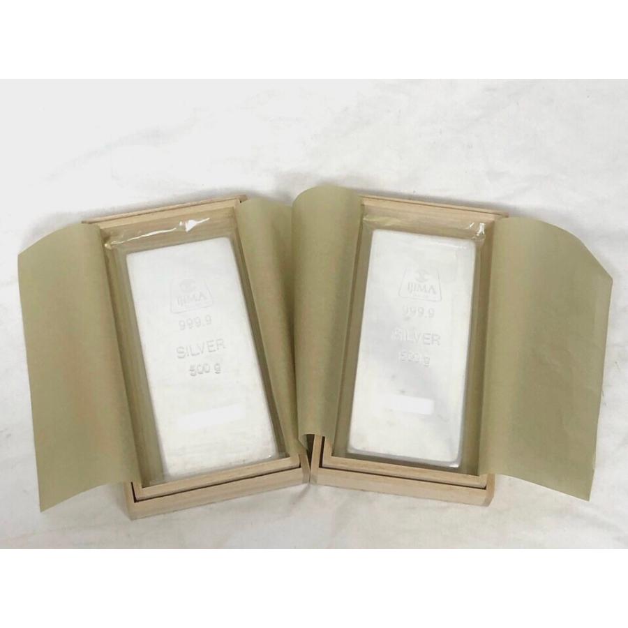 井嶋金銀工業 純銀 インゴット ingot 500g×2本セット IJIMA シルバー