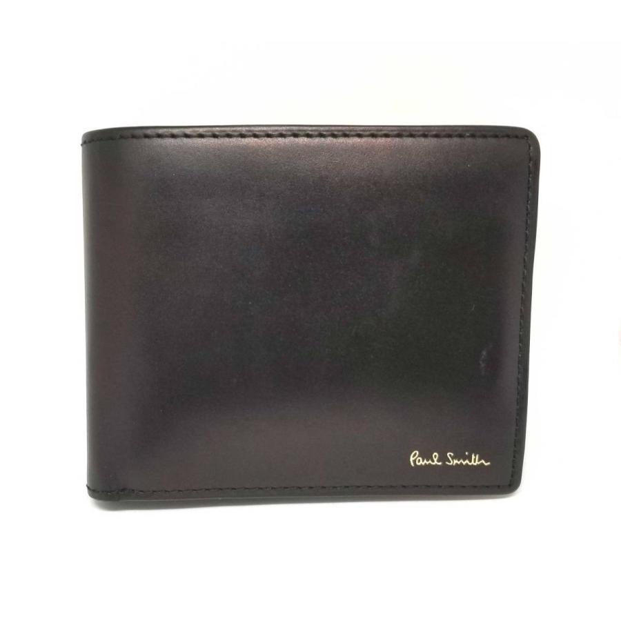 Paul Smith（ポール・スミス） 二つ折り 財布 内側 プリント 世界地図