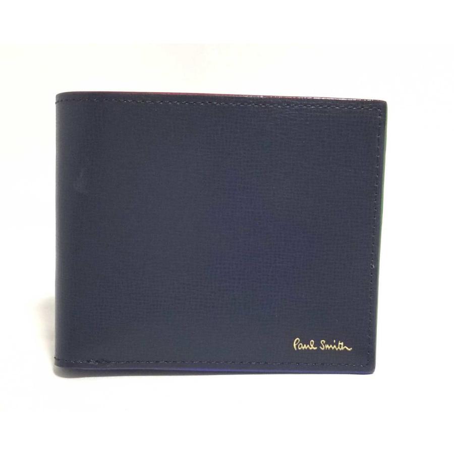 Paul Smith（ポール・スミス） 未使用 財布 二つ折り メンズ ネイビー
