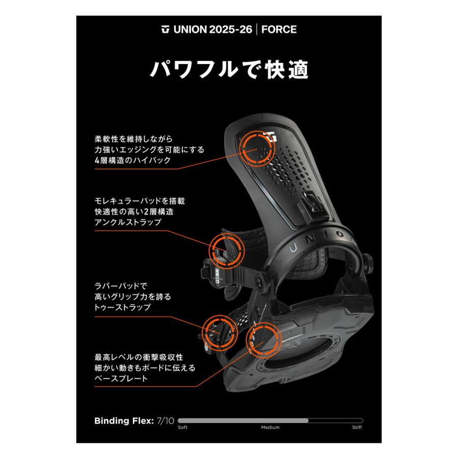 UNION BINDING 25-26 UNION/ユニオン FORCE フォース メンズ