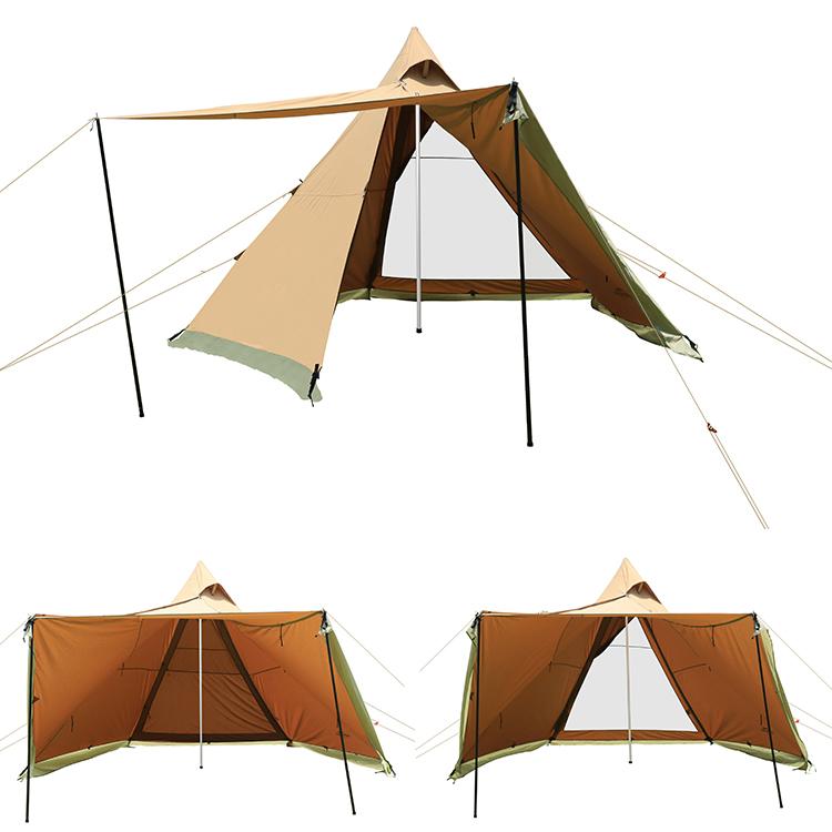 Soomloom テント タープ 両用 ティピーテント ワンポールテント HAPI