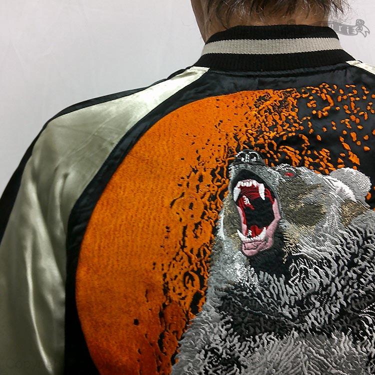 SATORI スカジャン さとり 月に熊 GKJ-008 和柄 和 