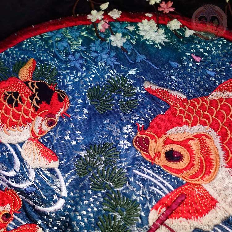 スカジャン 花旅楽団 はなたびがくだん スクリプト 桜 金魚鉢 刺繍 SKJ