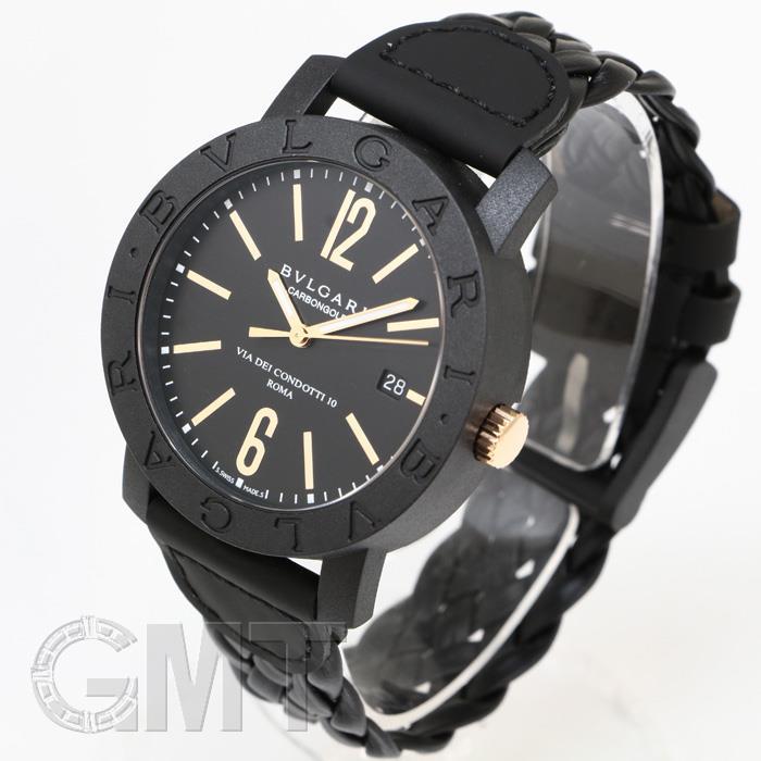 BVLGARI（ブルガリ） カーボンゴールド ブラック メッシュレザー