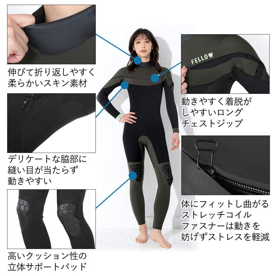 FELLOW 【最大29%お得!】FELLOW ウェットスーツ レディース ロング