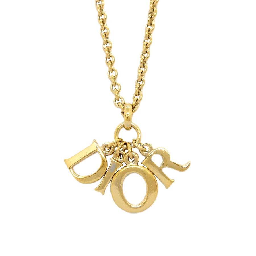 クリスチャンディオール Christian Dior ロゴチャーム ネックレス